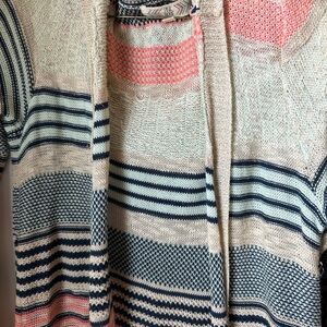 Striped Multicolor Women's Cardigan Sweater